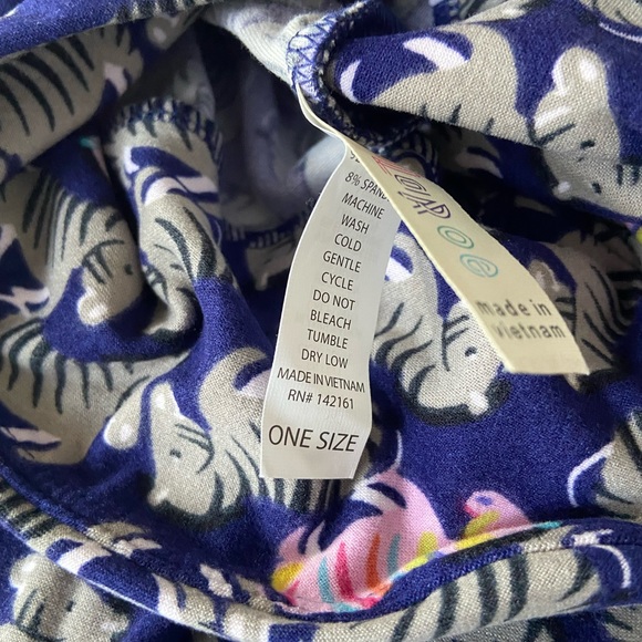 OS LLR Nancy blue zebra animal leggings - Picture 3 of 3